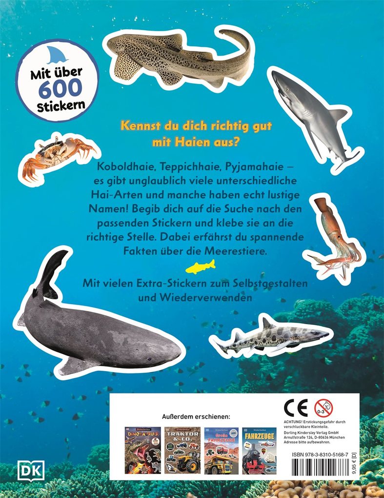 Weitere Ansicht: Sticker-Lexikon. Haie