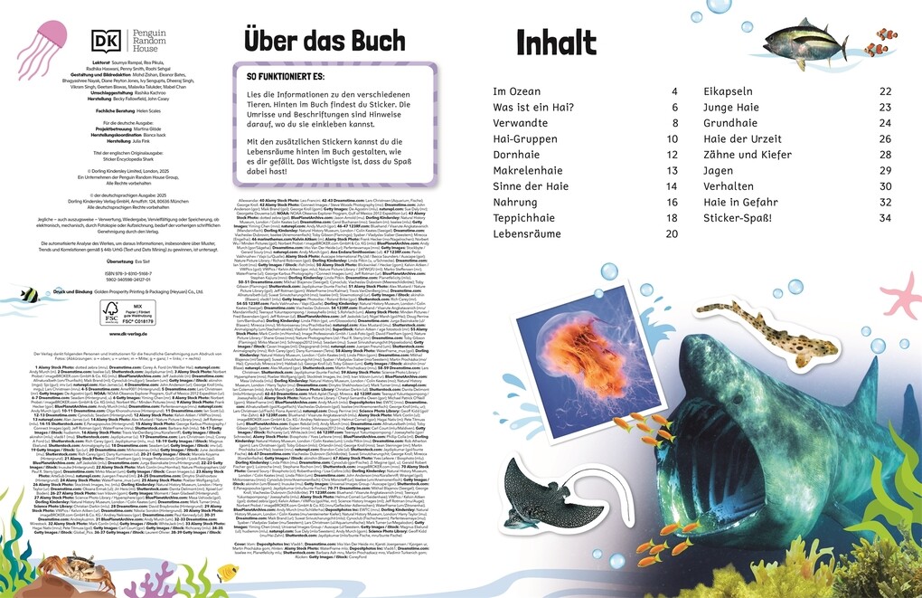 Weitere Ansicht: Sticker-Lexikon. Haie