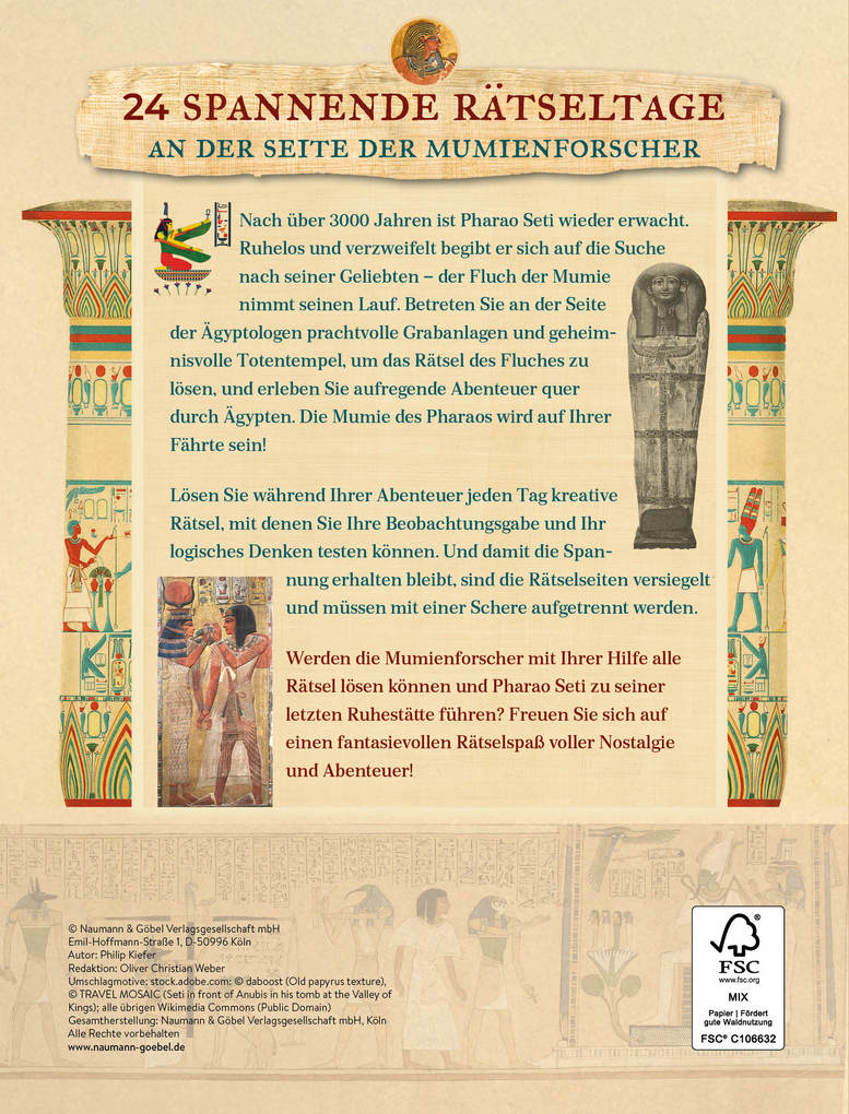 Weitere Ansicht: Der Fluch der Mumie Adventskalender der Logikrätsel | Philip Kiefer