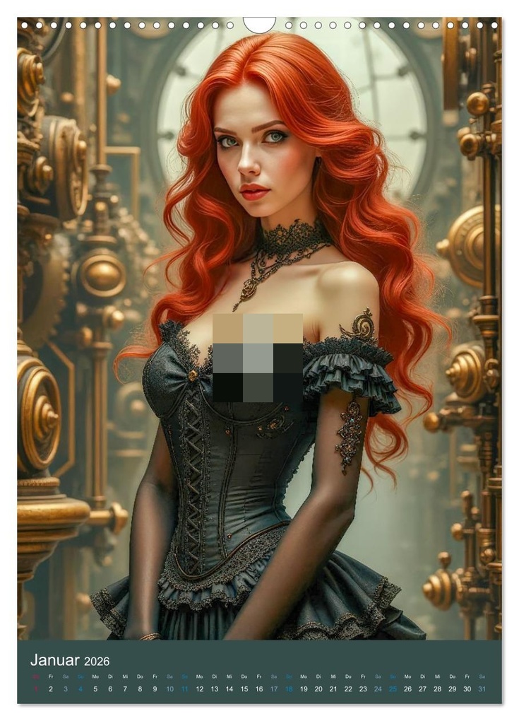 Weitere Ansicht: Steampunk Noir (Wandkalender 2026 DIN A3 hoch), CALVENDO Monatskalender | Calvendo, Ally Bee