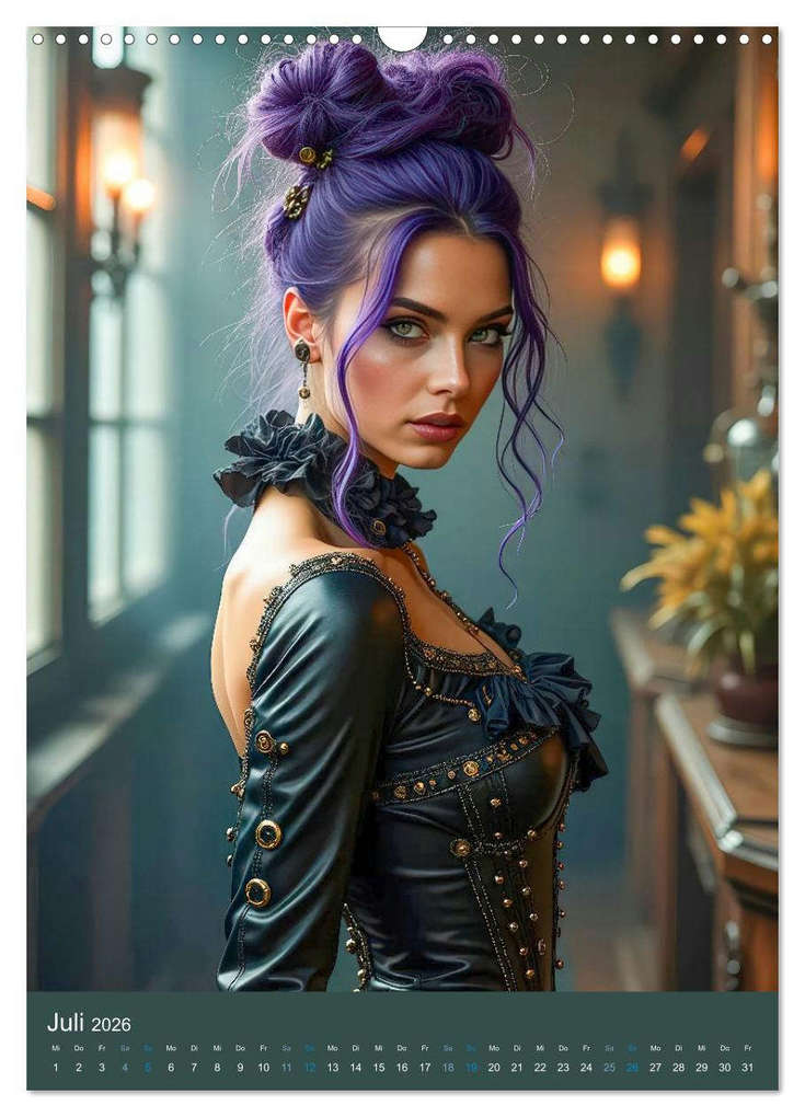 Weitere Ansicht: Steampunk Noir (Wandkalender 2026 DIN A3 hoch), CALVENDO Monatskalender | Calvendo, Ally Bee