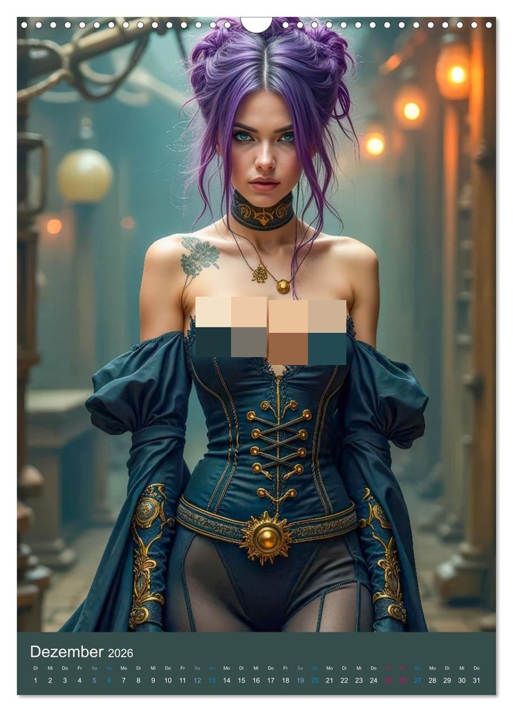 Weitere Ansicht: Steampunk Noir (Wandkalender 2026 DIN A3 hoch), CALVENDO Monatskalender | Calvendo, Ally Bee