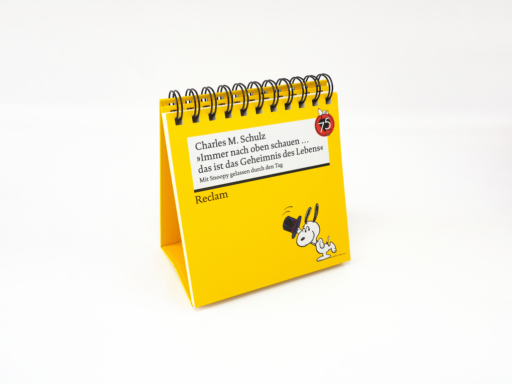 Weitere Ansicht: "Immer nach oben schauen ... das ist das Geheimnis des Lebens". Mit Snoopy gelassen durch den Tag (Tischaufsteller) | Charles M. Schulz