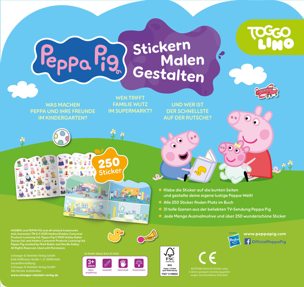 Weitere Ansicht: Peppa Pig Stickern Malen Gestalten | Schwager & Steinlein Verlag