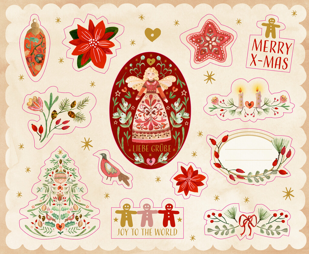 Weitere Ansicht: Stickerbuch - Zauberhafte Weihnachtssticker