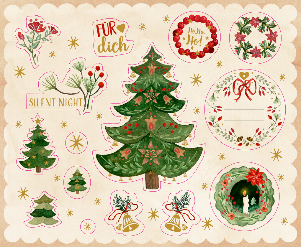 Weitere Ansicht: Stickerbuch - Zauberhafte Weihnachtssticker