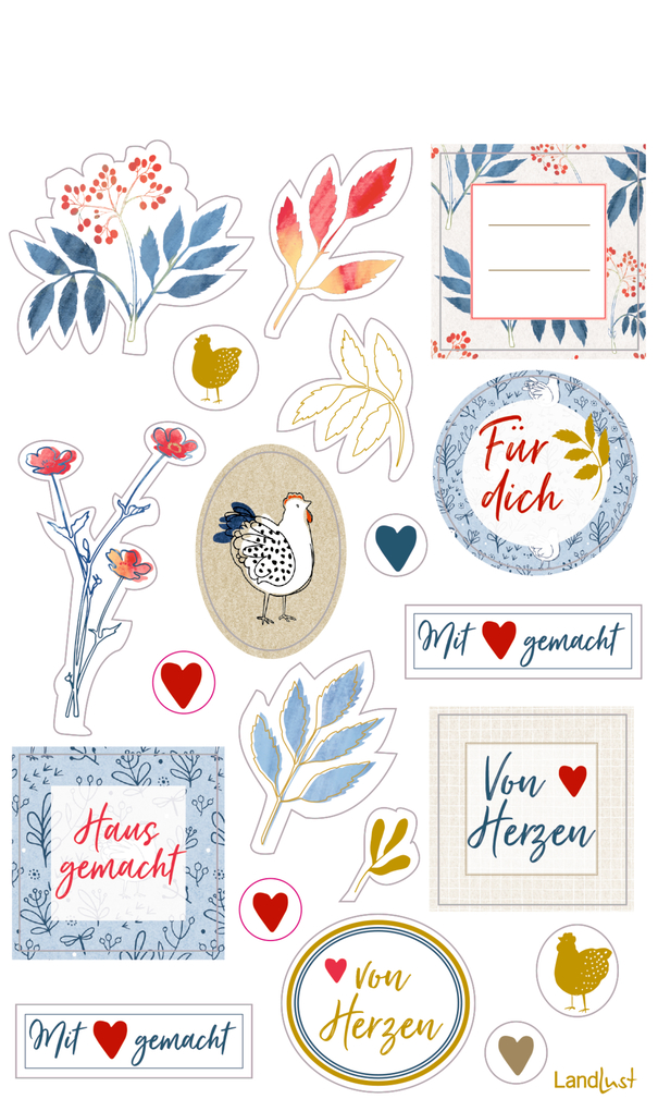 Weitere Ansicht: Sticker und Etiketten - Stickerbogen mit 100 Stickern