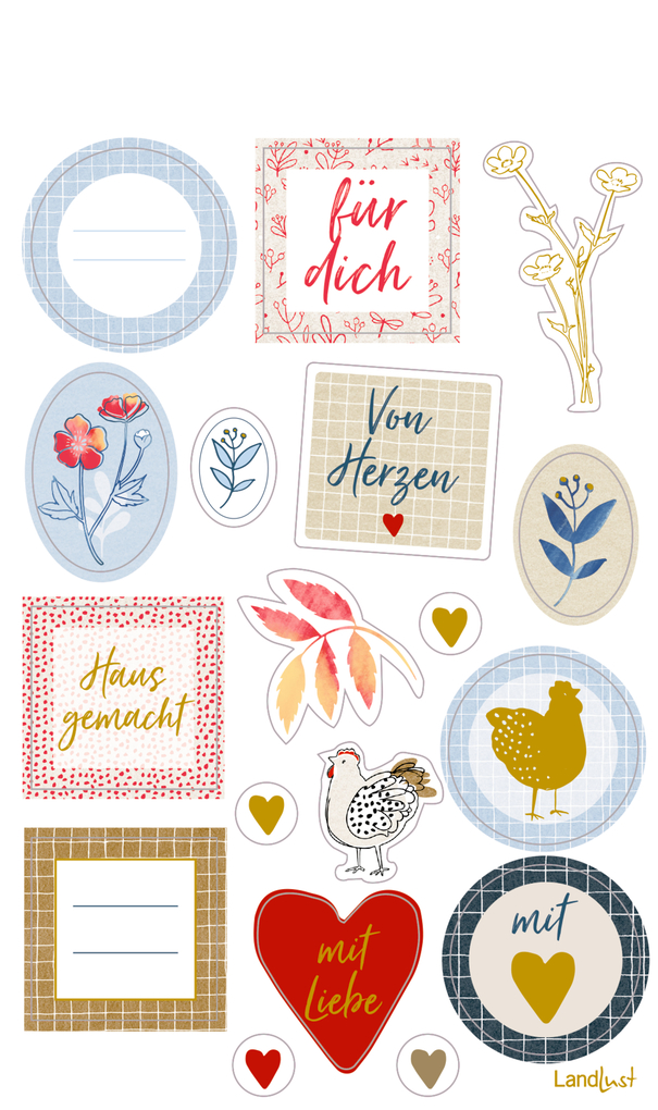 Weitere Ansicht: Sticker und Etiketten - Stickerbogen mit 100 Stickern