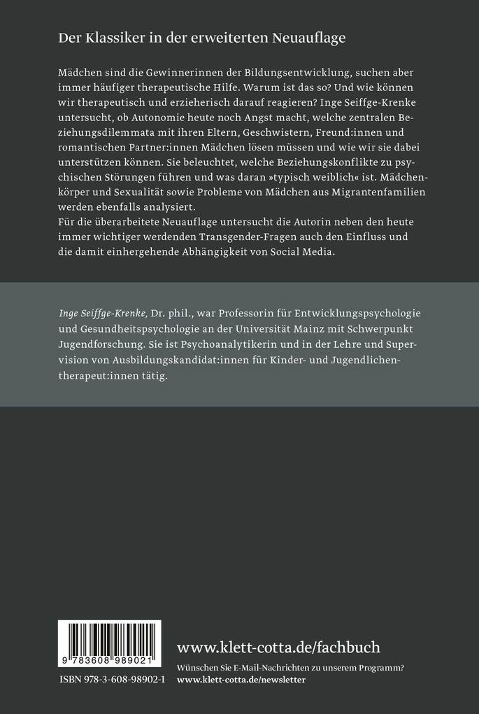 Weitere Ansicht: Die Psychoanalyse des Mädchens | Inge Seiffge-Krenke