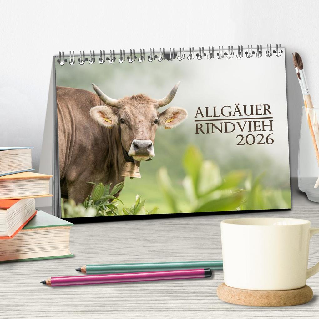 Weitere Ansicht: Allgäuer Rindvieh 2026 (Tischkalender 2026 DIN A5 quer), CALVENDO Monatskalender | Calvendo, Juliane Wandel
