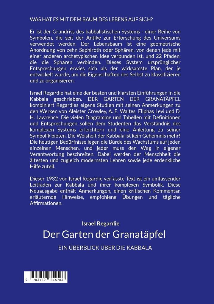 Weitere Ansicht: Der Garten der Granatäpfel | Israel Regardie