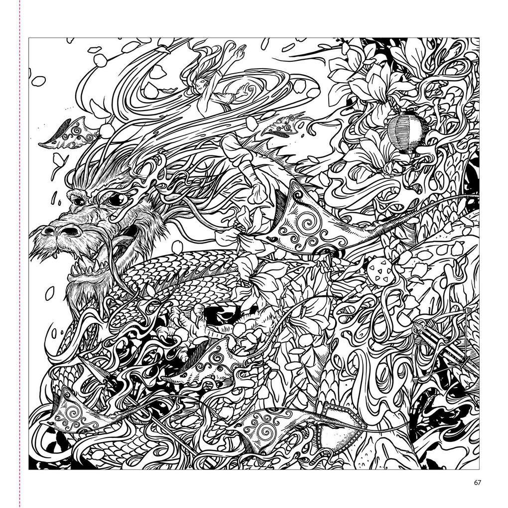 Weitere Ansicht: Mythographic - Ausmalen und Entdecken - Fantasiewelten | Joseph Catimbang, @Pentasticarts