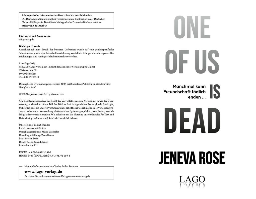 Weitere Ansicht: One of us is dead | Jeneva Rose