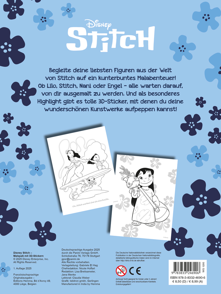 Weitere Ansicht: Disney Stitch: Malspaß mit 3D-Stickern | Disney, Panini