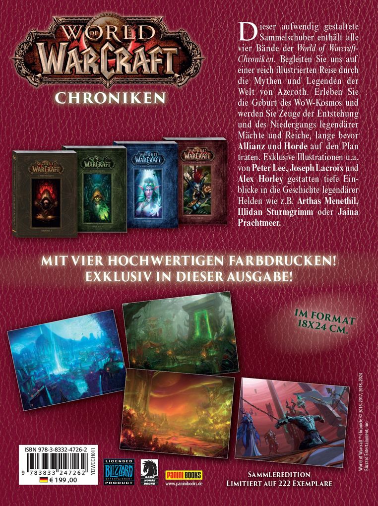 Weitere Ansicht: World of Warcraft: Chroniken Schuber 1 - 4 | Blizzard Entertainment