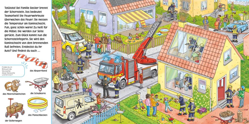 Weitere Ansicht: Hör mal (Soundbuch): Wimmelbuch: Feuerwehr | Enni Bollin