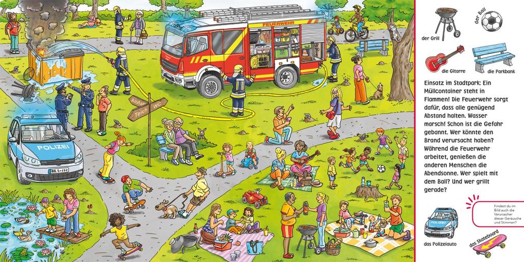 Weitere Ansicht: Hör mal (Soundbuch): Wimmelbuch: Feuerwehr | Enni Bollin