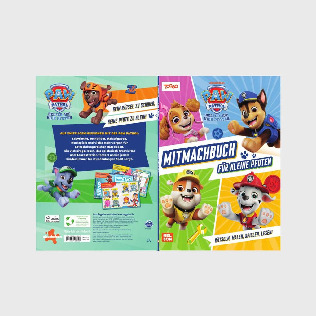 Weitere Ansicht: PAW Patrol Kindergartenheft: Mitmachbuch für kleine Pfoten