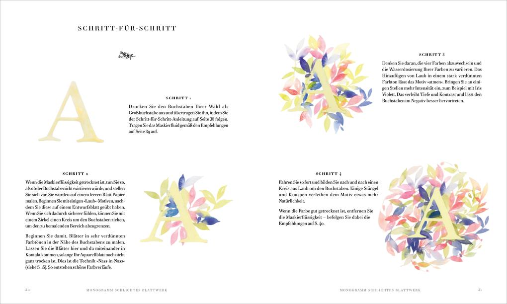 Weitere Ansicht: Monogramme in Aquarell | Blanche Tristant