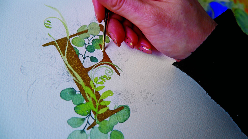 Weitere Ansicht: Monogramme in Aquarell | Blanche Tristant