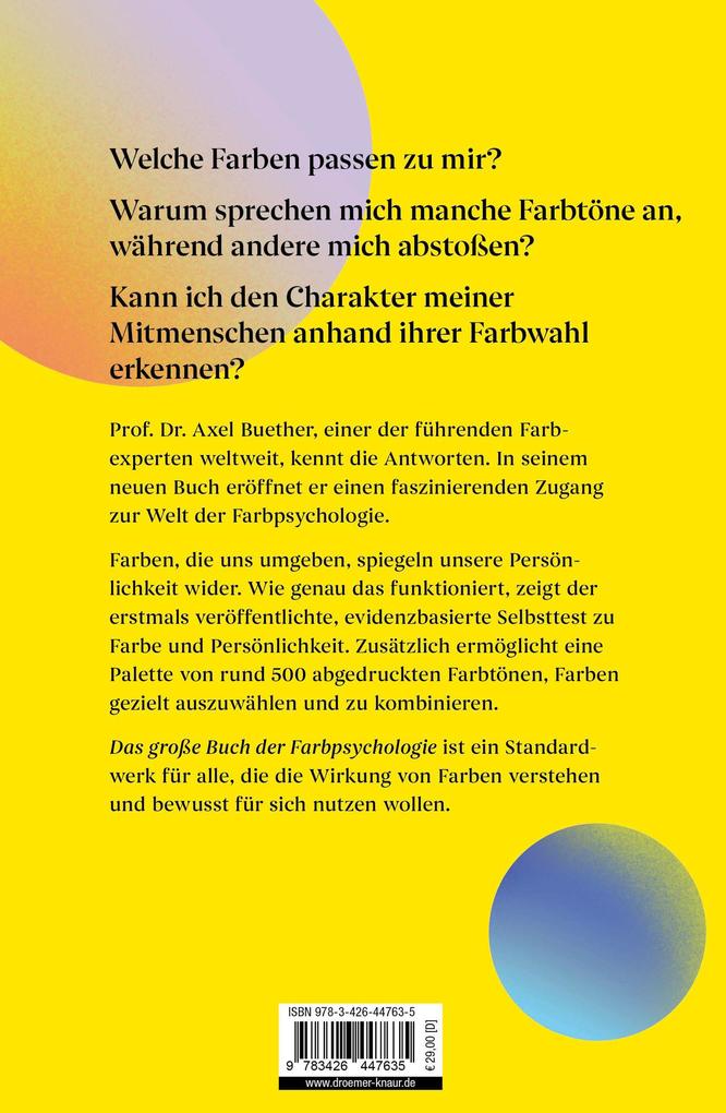 Weitere Ansicht: Das große Buch der Farbpsychologie | Axel Buether