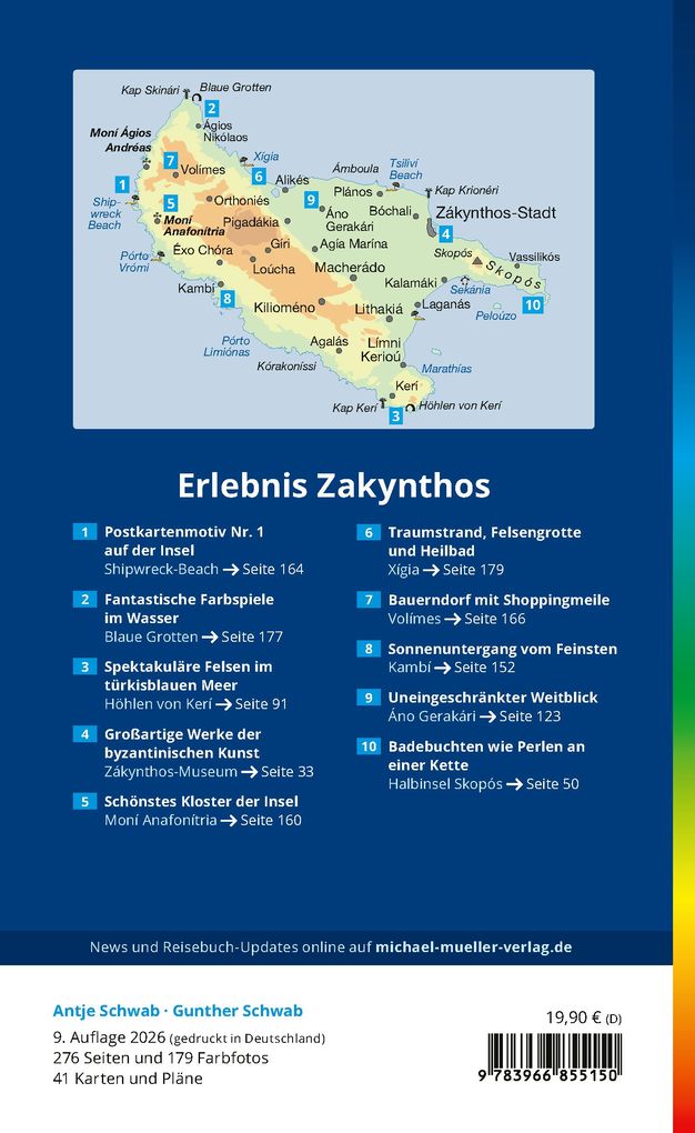 Weitere Ansicht: MICHAEL MÜLLER Reiseführer Zakynthos | Gunther Schwab, Antje Schwab