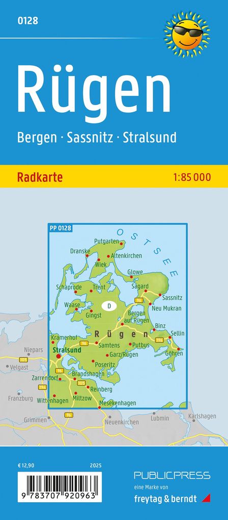 Weitere Ansicht: Rügen, Radkarte 1:85.000, Publicpress