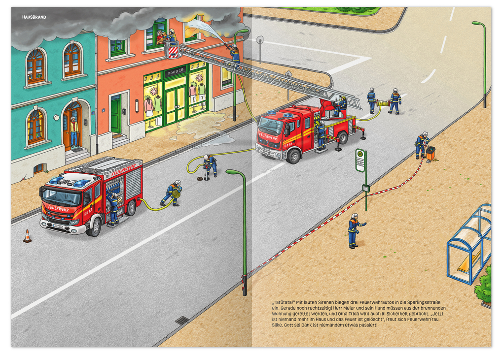 Weitere Ansicht: Mein Stickeralbum - Polizei, Feuerwehr & Co. | Sandra Ritzinger