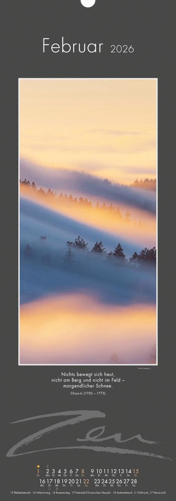 Weitere Ansicht: Zen-Kalender 2026 | Vis Orth