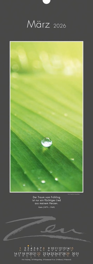 Weitere Ansicht: Zen-Kalender 2026 | Vis Orth