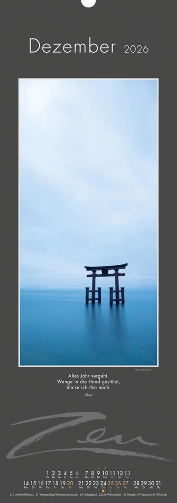 Weitere Ansicht: Zen-Kalender 2026 | Vis Orth