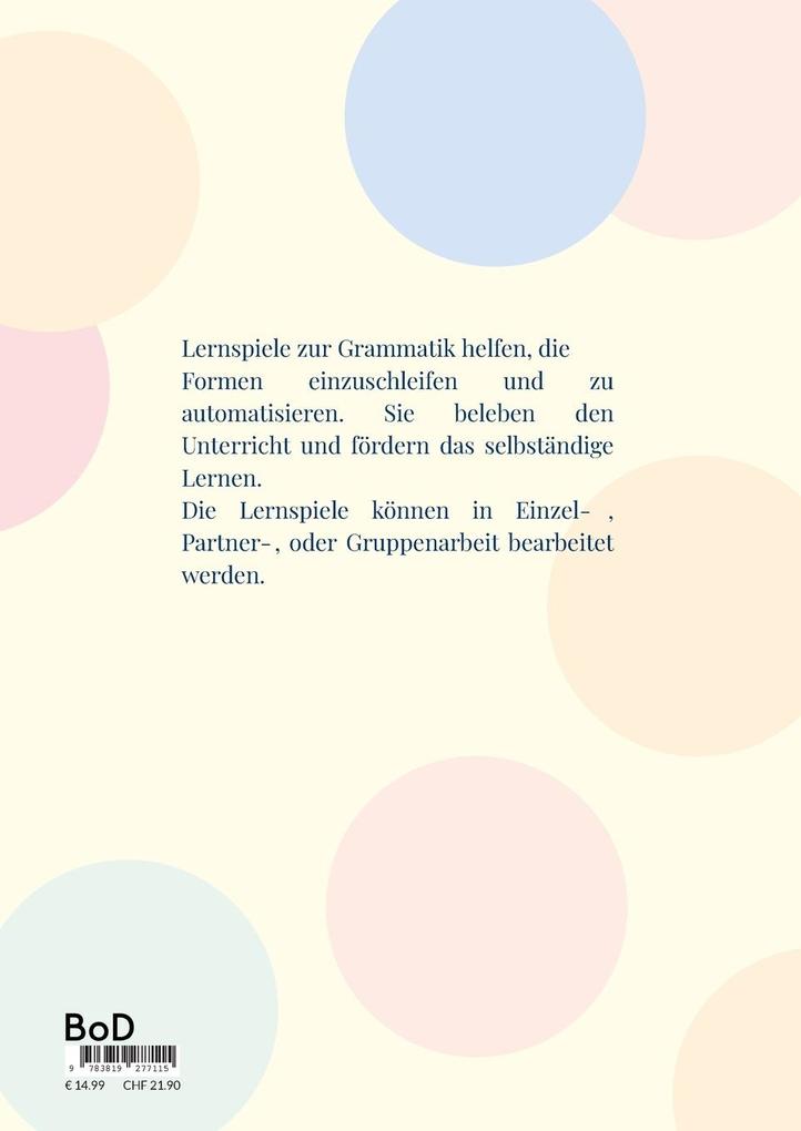 Weitere Ansicht: Grammatikspiele DaF bis B1 | Gisela Darrah