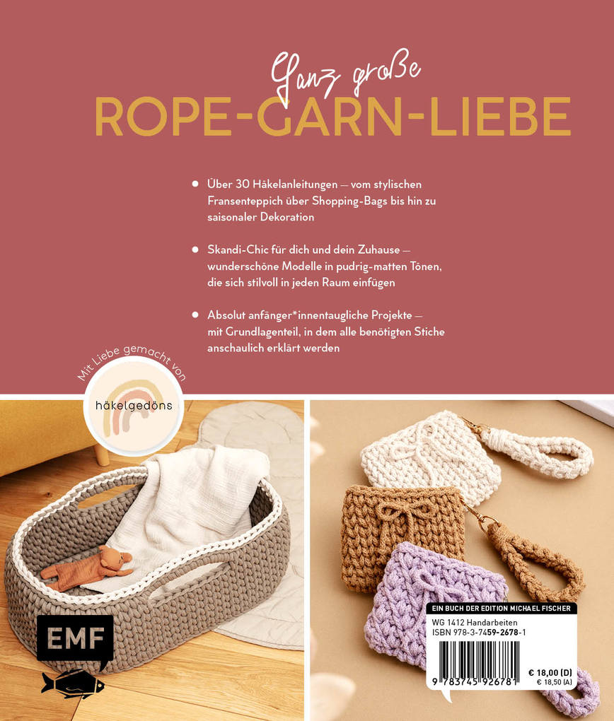 Weitere Ansicht: Häkeln mit Rope-Garn super easy - Das große Anleitungsbuch mit Projekten für dein Zuhause | Natalie Nar