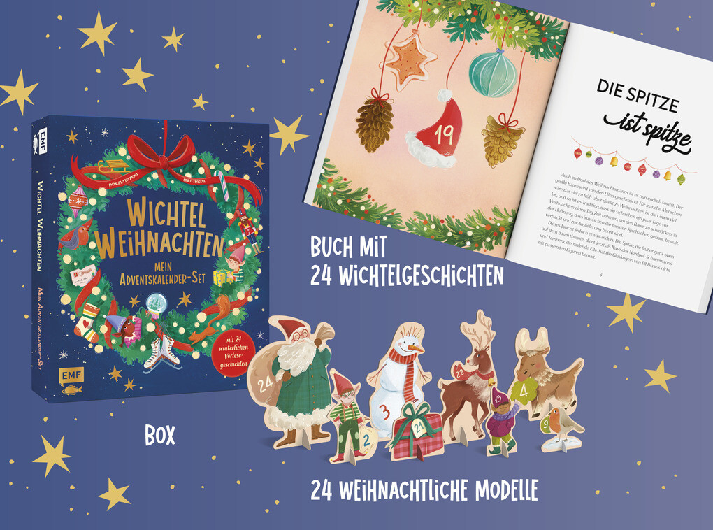 Weitere Ansicht: Mein Adventskalender-Wichtel-Set: Wichtel-Weihnachten | Emanuela Brumana