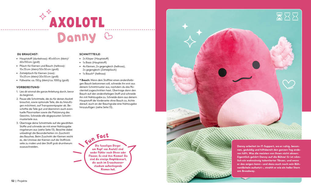 Weitere Ansicht: So squishy nähen: Niedliche Plüschtiere in groß und klein für Squishmallow-Fans mit @mommymade | Sarah Scherer