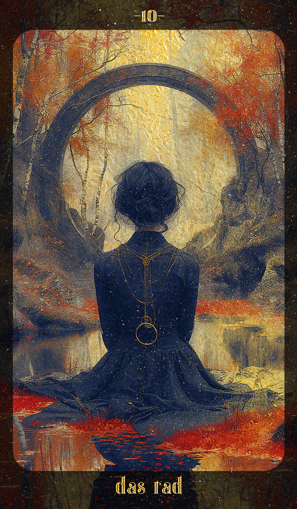 Weitere Ansicht: Bernsteinmond Tarot - 78 Tarotkarten und 80-seitiges Booklet | Hepie Bartkowski