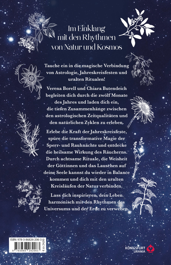 Weitere Ansicht: Dein Mystischer Jahreskreis - Mit Astrologie und Hexenmagie von Ostara bis zu den Sperr- und Rauhnächten | Verena Borell, Chiara Butendeich