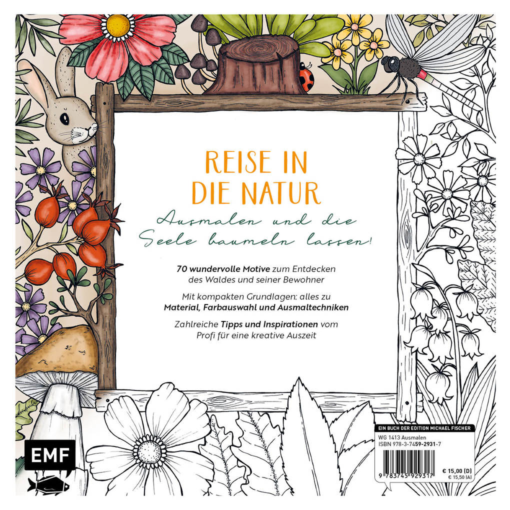 Weitere Ansicht: Waldgeflüster - Natur-Motive und Tiere ausmalen | Anastasia Sälinger