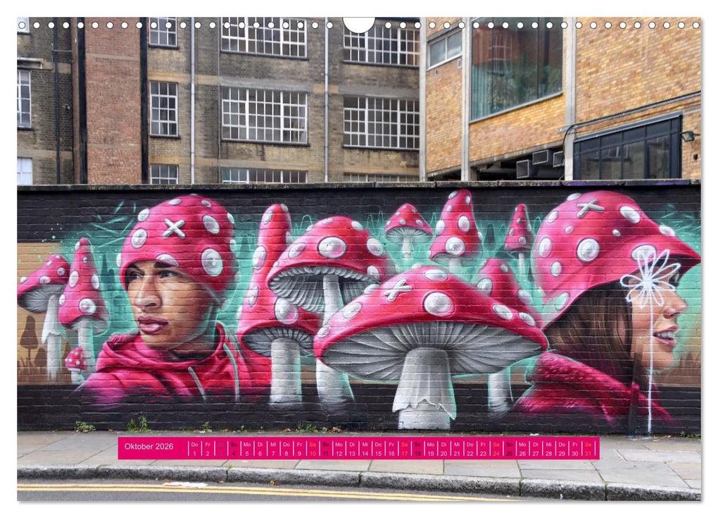 Weitere Ansicht: Streetart-Kunst, die die Straßen Londons atmen lässt (Wandkalender 2026 DIN A3 quer), CALVENDO Monatskalender | Pia Thauwald, Calvendo