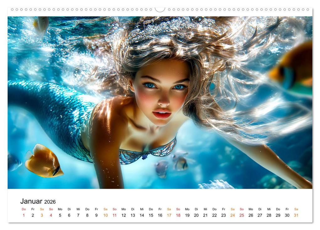 Weitere Ansicht: Geheimnisvolle Meerjungfrau (Wandkalender 2026 DIN A2 quer), CALVENDO Monatskalender | Peter Roder, Calvendo