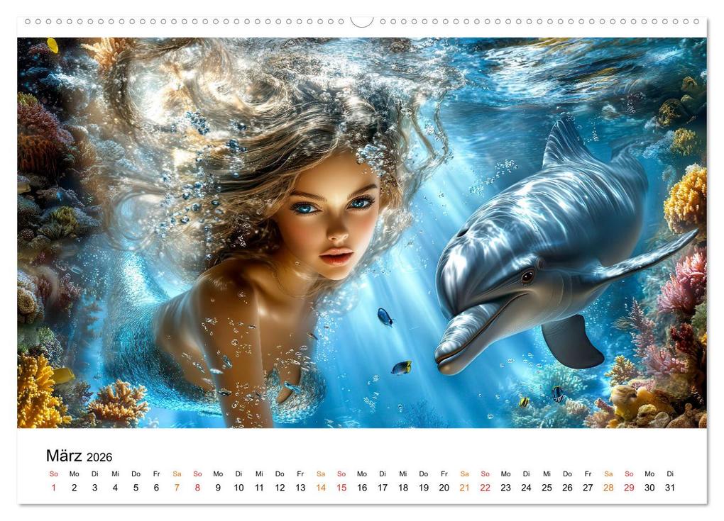 Weitere Ansicht: Geheimnisvolle Meerjungfrau (Wandkalender 2026 DIN A2 quer), CALVENDO Monatskalender | Peter Roder, Calvendo