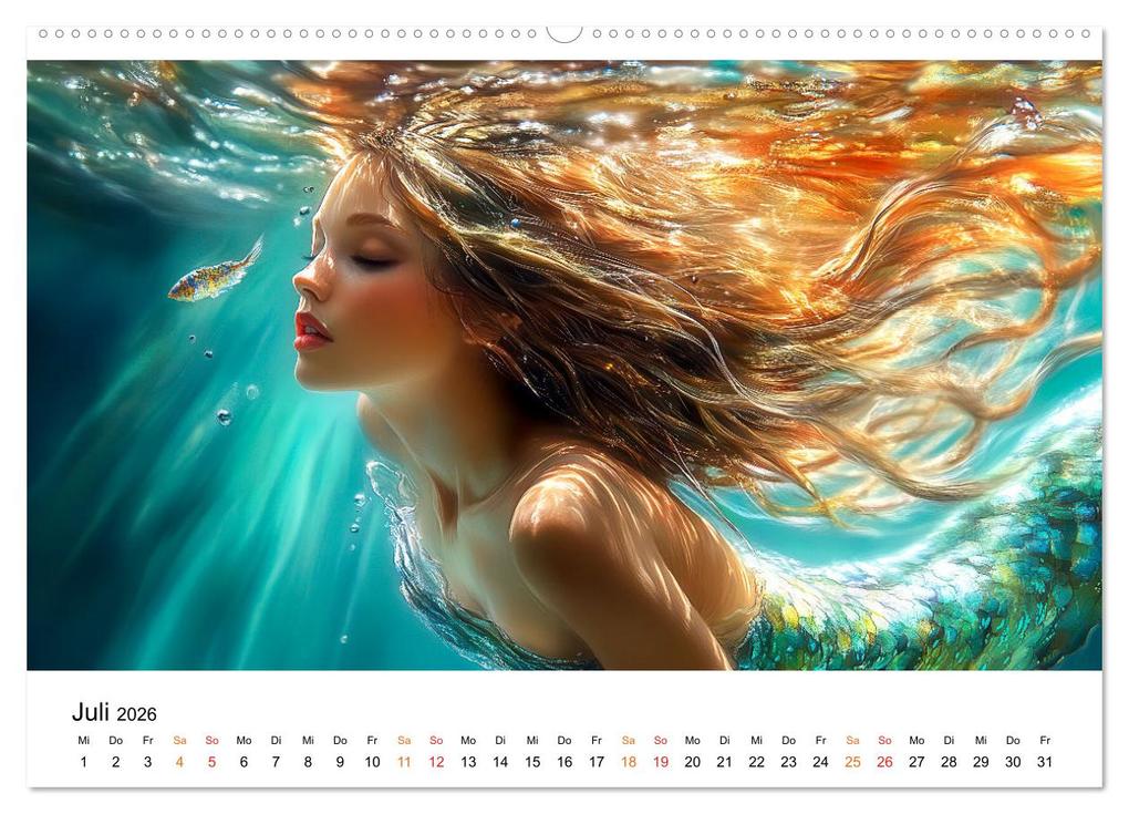 Weitere Ansicht: Geheimnisvolle Meerjungfrau (Wandkalender 2026 DIN A2 quer), CALVENDO Monatskalender | Peter Roder, Calvendo