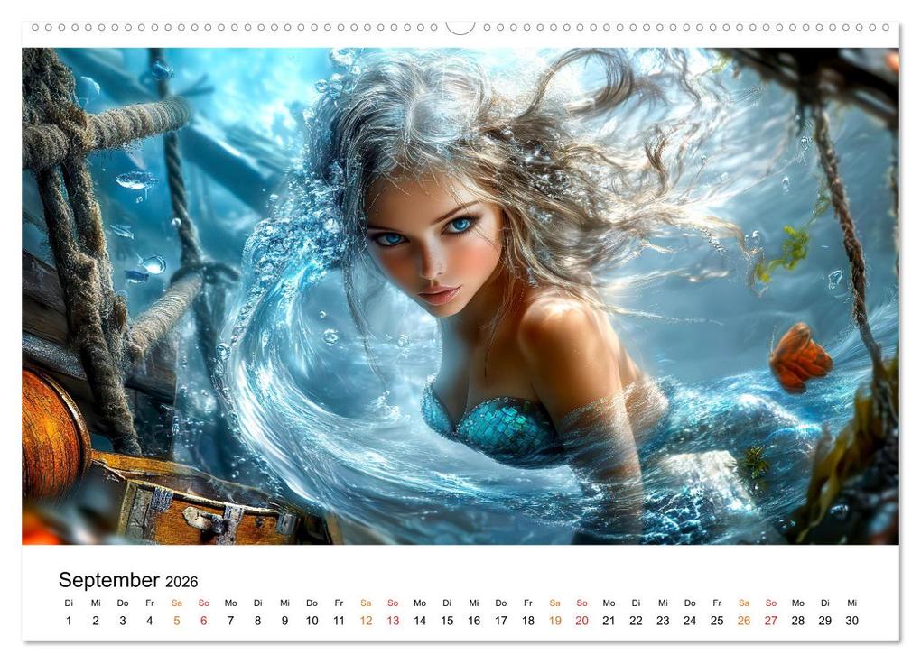 Weitere Ansicht: Geheimnisvolle Meerjungfrau (Wandkalender 2026 DIN A2 quer), CALVENDO Monatskalender | Peter Roder, Calvendo