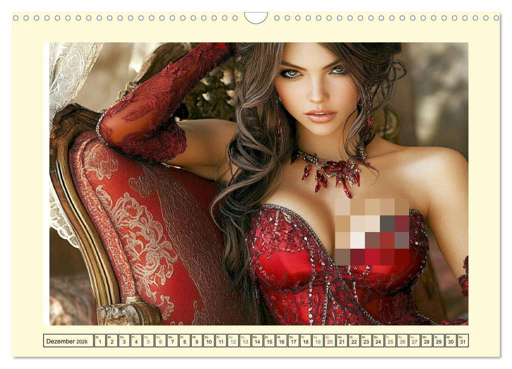 Weitere Ansicht: Sinnlich in Dessous. Die Kunst der verführerischen Eleganz (Wandkalender 2026 DIN A3 quer), CALVENDO Monatskalender | Rose Hurley, Calvendo