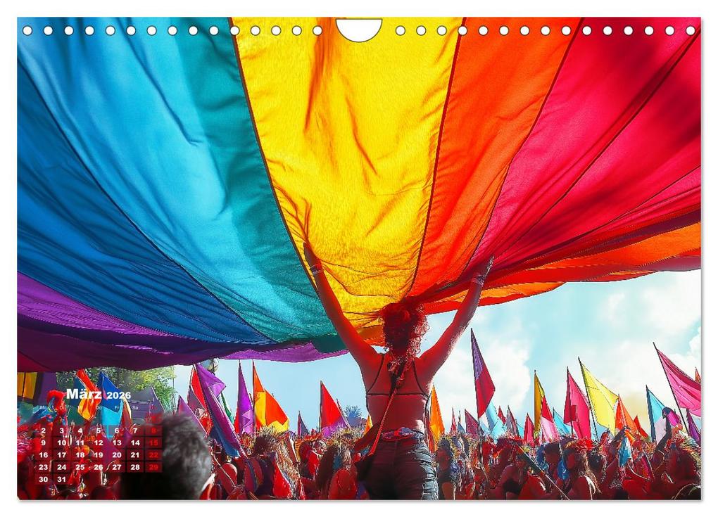 Weitere Ansicht: LGBTQ Pride - Regenbogenzeit, der Kalender für Vielfalt und Liebe (Wandkalender 2026 DIN A4 quer), CALVENDO Monatskalender | MB - Fotografie, Calvendo