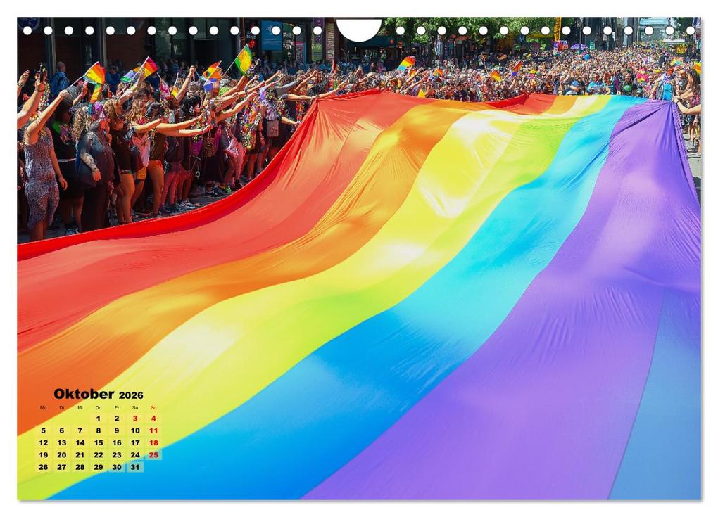 Weitere Ansicht: LGBTQ Pride - Regenbogenzeit, der Kalender für Vielfalt und Liebe (Wandkalender 2026 DIN A4 quer), CALVENDO Monatskalender | MB - Fotografie, Calvendo