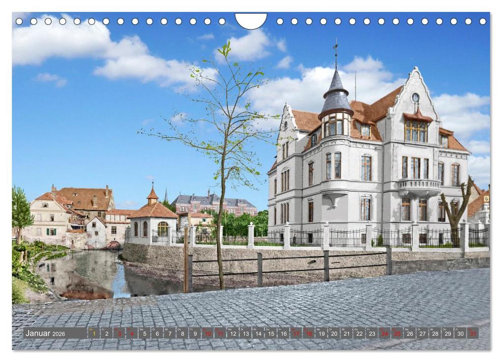 Weitere Ansicht: Historisches Aschersleben um 1900 - Kolorierte Schwarzweißfotos (Wandkalender 2026 DIN A4 quer), CALVENDO Monatskalender | André Tetsch, Calvendo