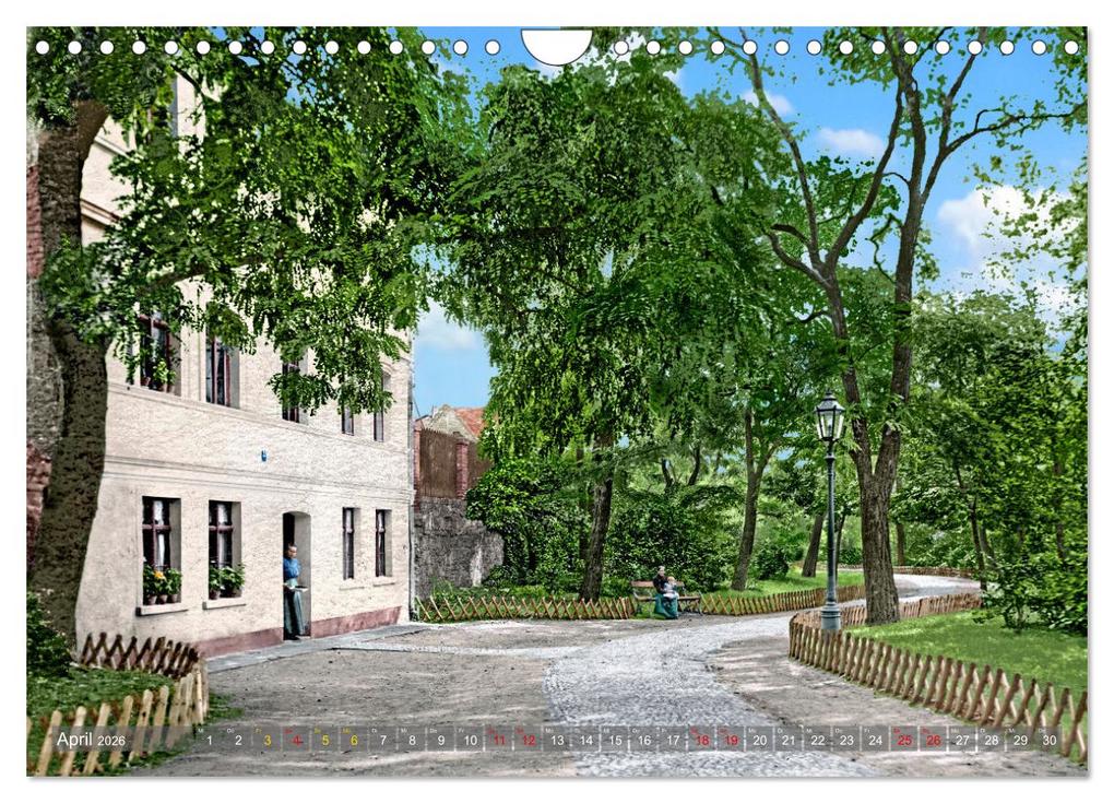 Weitere Ansicht: Historisches Aschersleben um 1900 - Kolorierte Schwarzweißfotos (Wandkalender 2026 DIN A4 quer), CALVENDO Monatskalender | André Tetsch, Calvendo