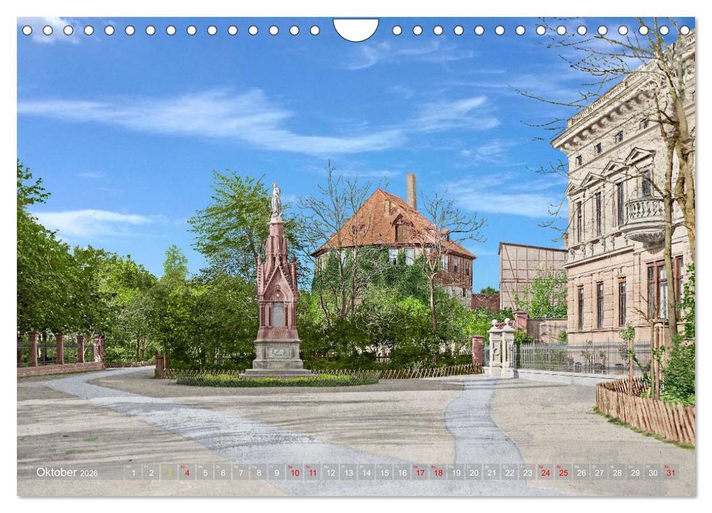 Weitere Ansicht: Historisches Aschersleben um 1900 - Kolorierte Schwarzweißfotos (Wandkalender 2026 DIN A4 quer), CALVENDO Monatskalender | André Tetsch, Calvendo