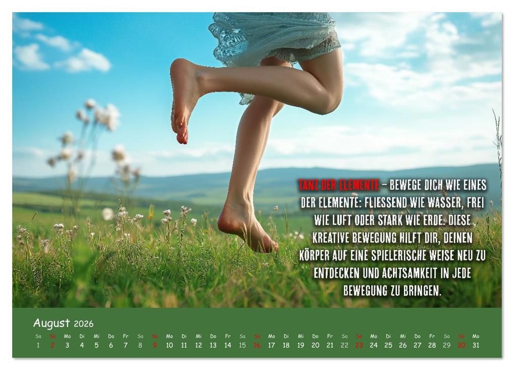 Weitere Ansicht: Dein Achtsamkeitskalender (Wandkalender 2026 DIN A4 quer), CALVENDO Monatskalender | MB Fotografie, Calvendo